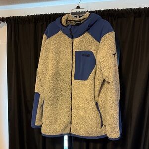 Mens xxl Columbia titanium arctic crest Sherpa fleece hooded Jacket